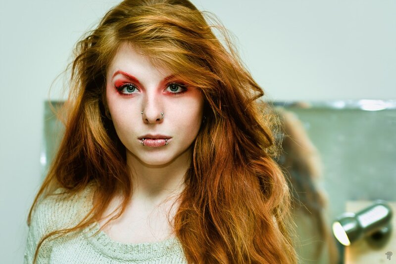 Young Woman with Red Hair — Intense
