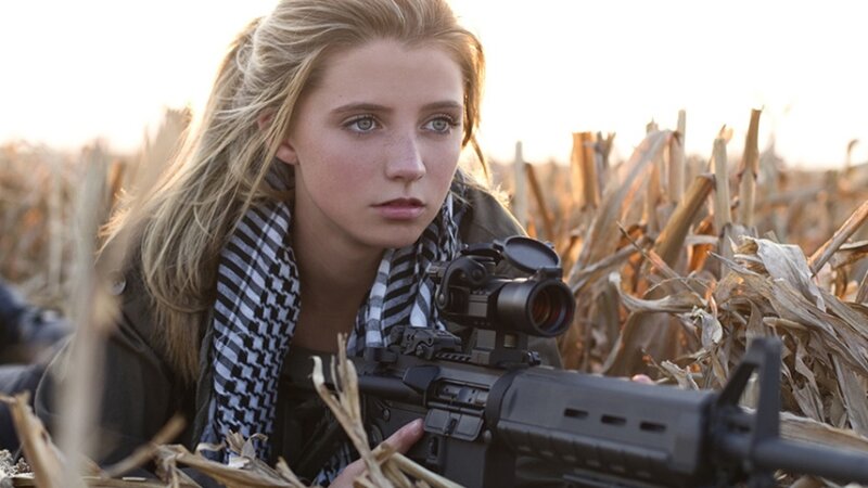 Young Woman with Rifle