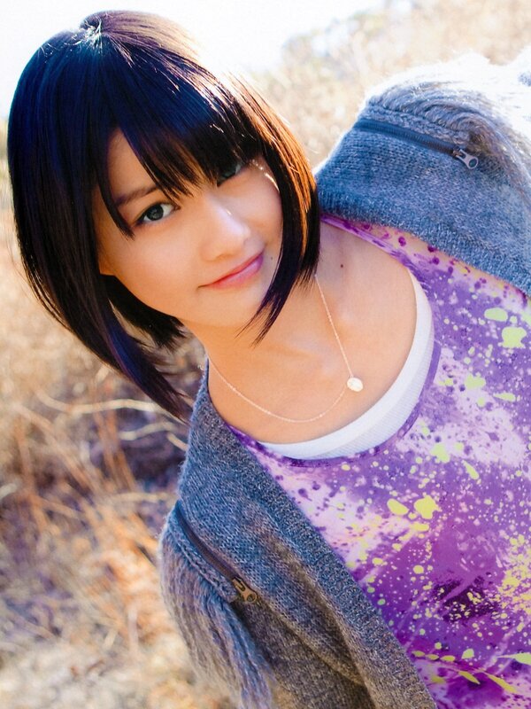 Young Woman with Short Hair — Purple