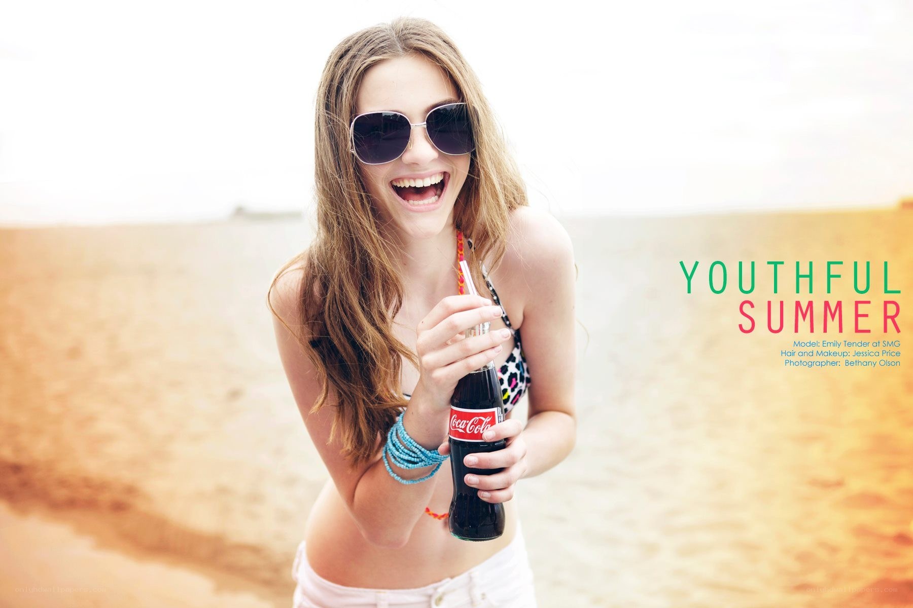 Youthful summer beach fun