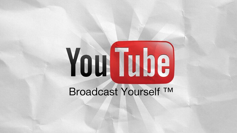 YouTube Logo on Paper — White, Neutral