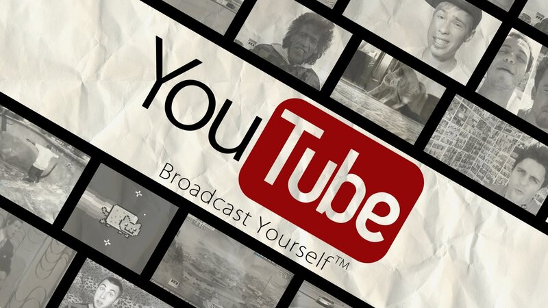 YouTube Logo on Paper — White