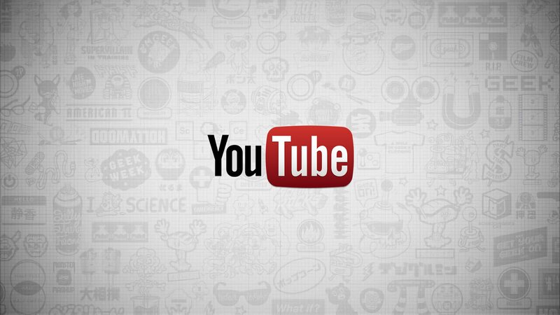 YouTube Logo on Patterned Background