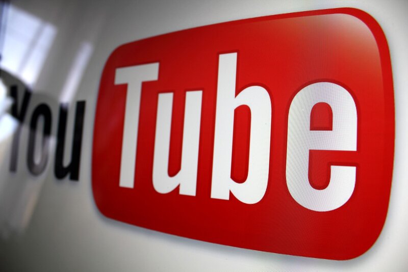 YouTube Logo on Screen — Red, Neutral