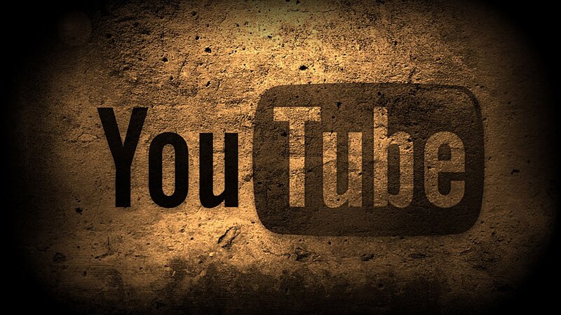 YouTube logo on textured background