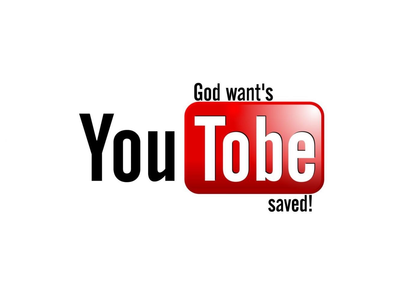 YouTube logo with altered text