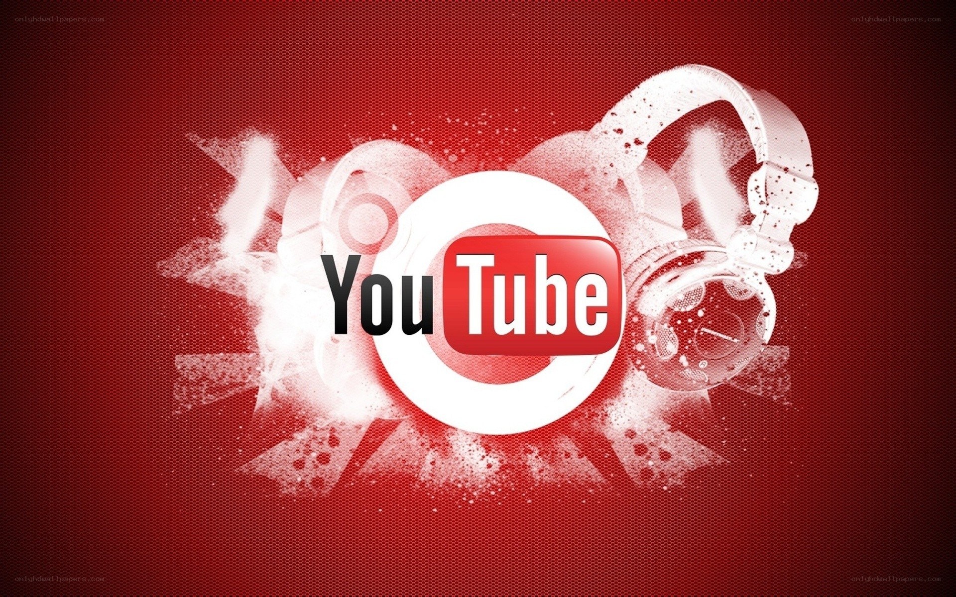 YouTube logo with headphones