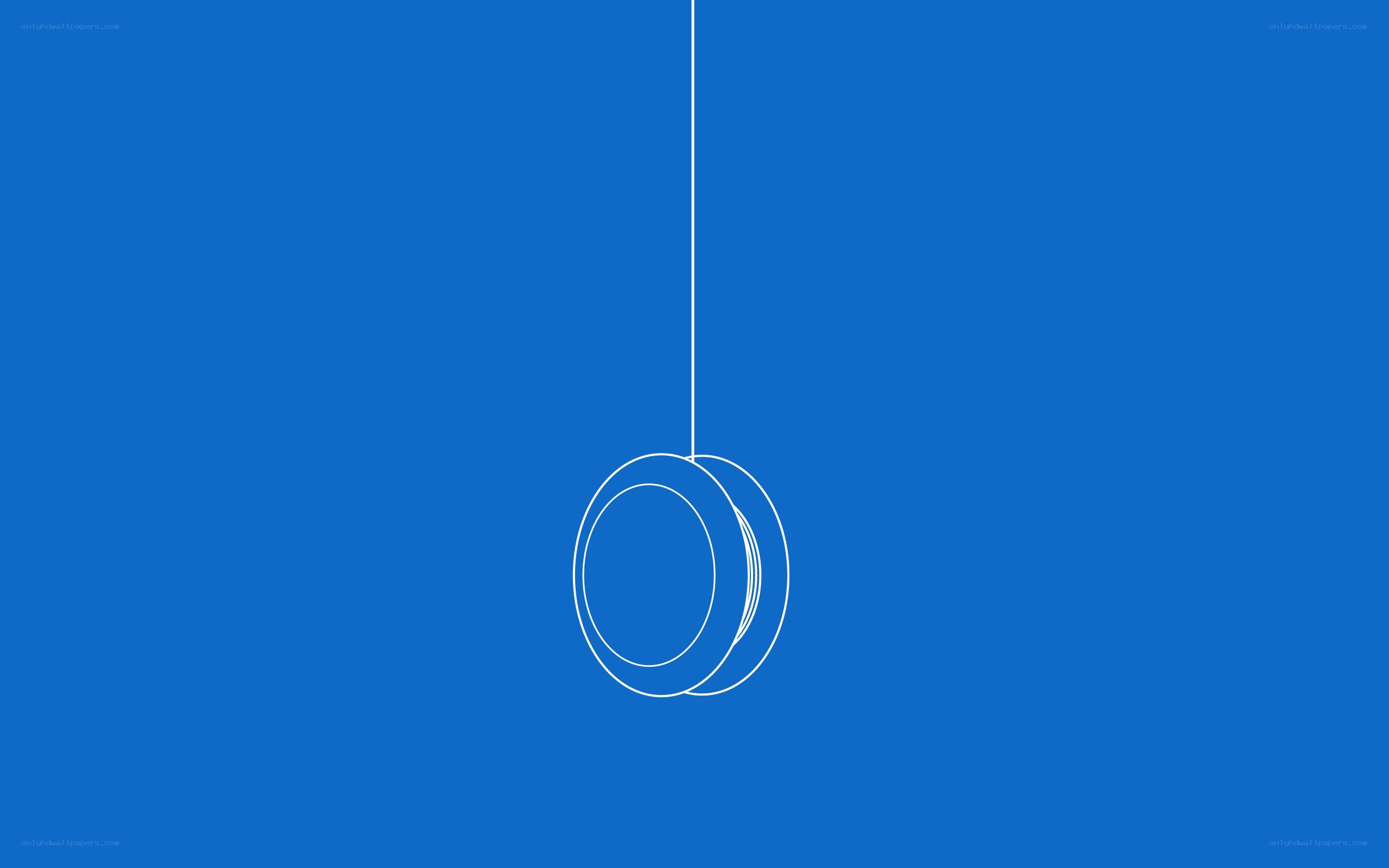yoyo hanging on blue background
