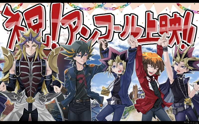 Yu-Gi-Oh! characters celebration