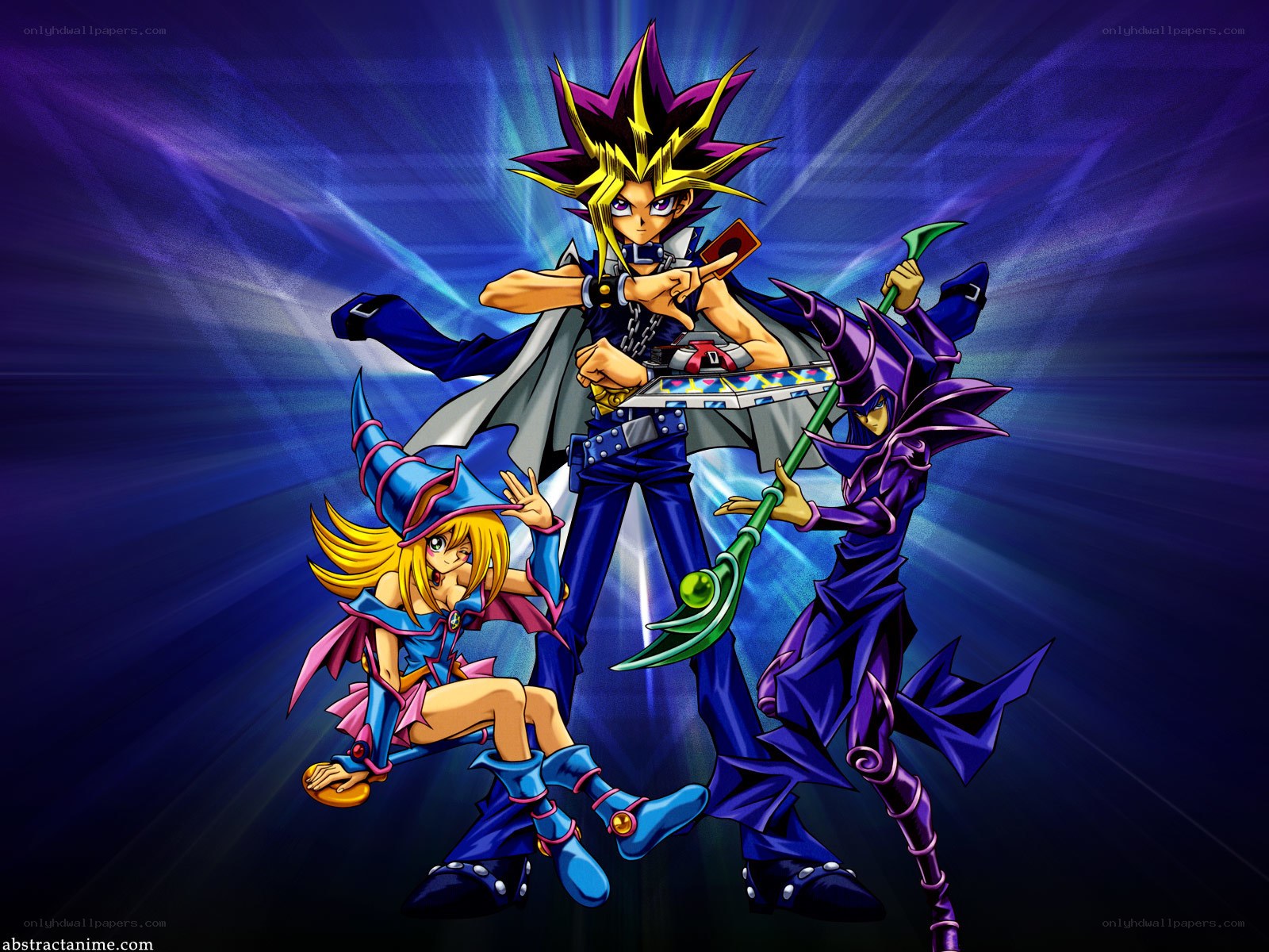 Yu-Gi-Oh! characters in action