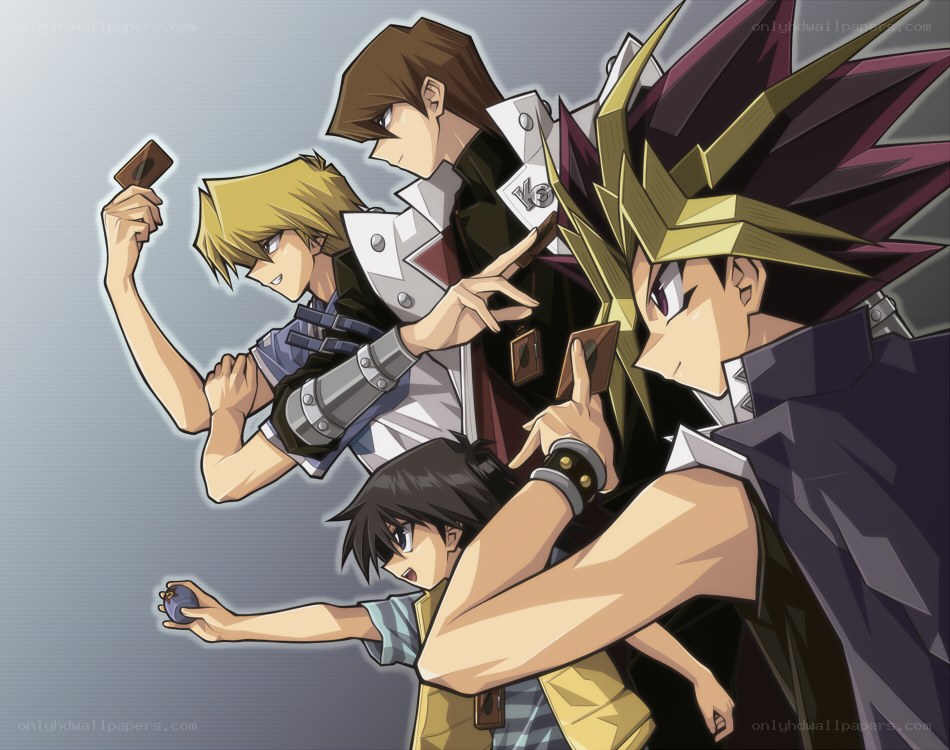 Yu-Gi-Oh! characters in action
