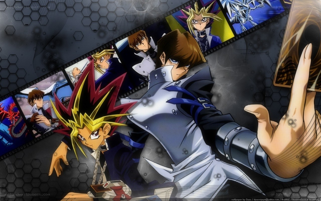 Yu-Gi-Oh! characters in action