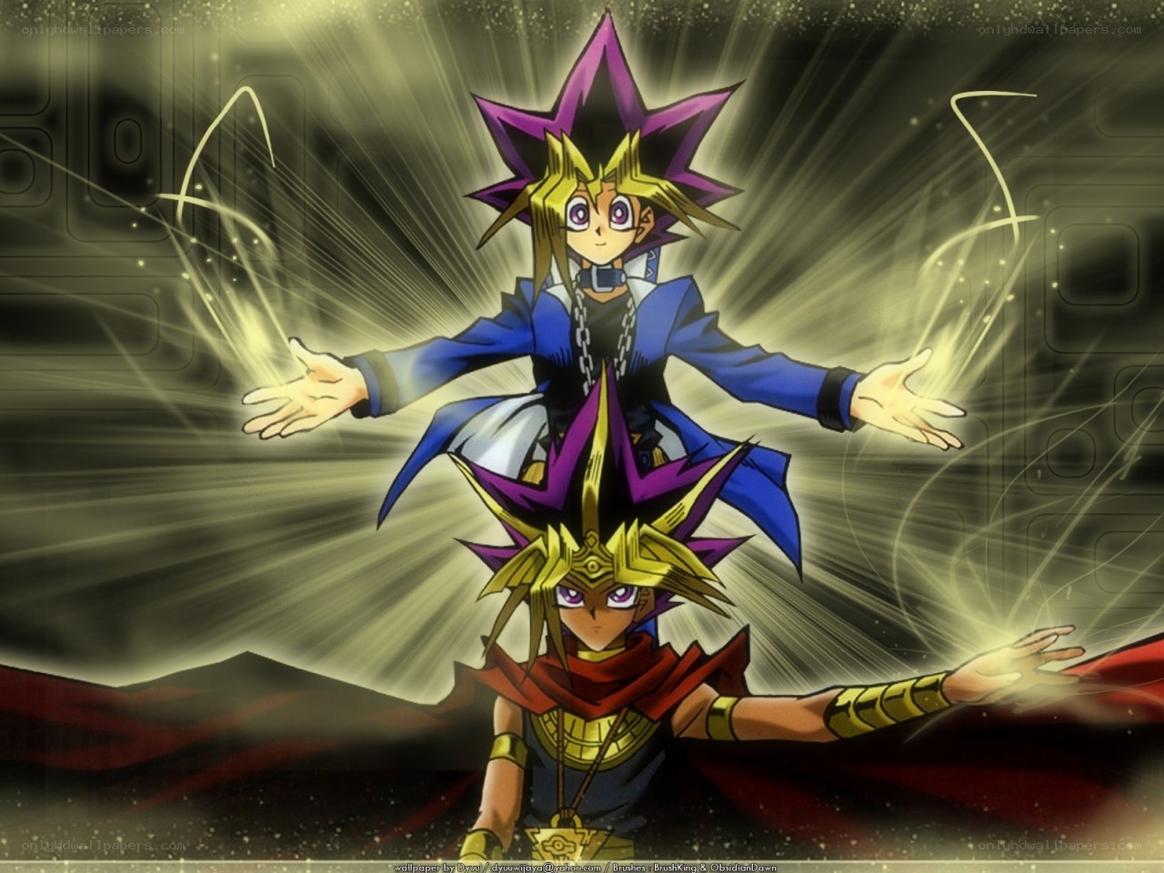 Yugi and Dark Yugi in action