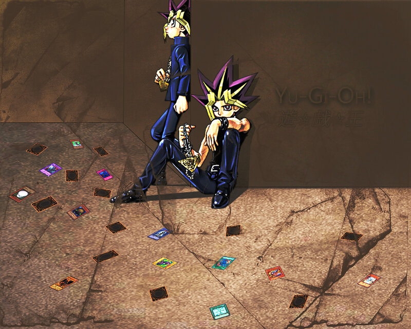 Yugi in a dueling scene