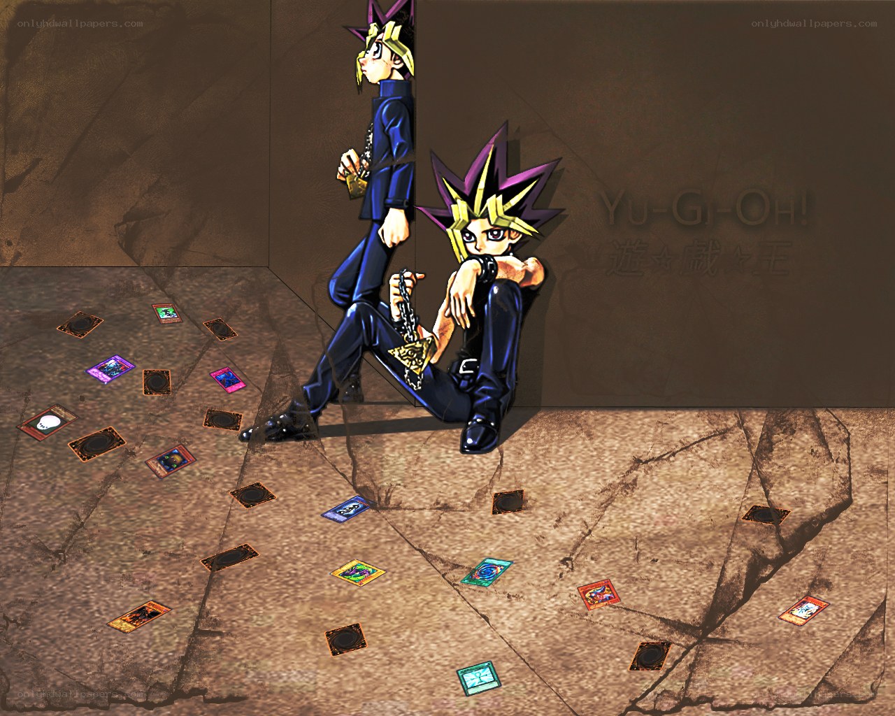 Yugi in a dueling scene
