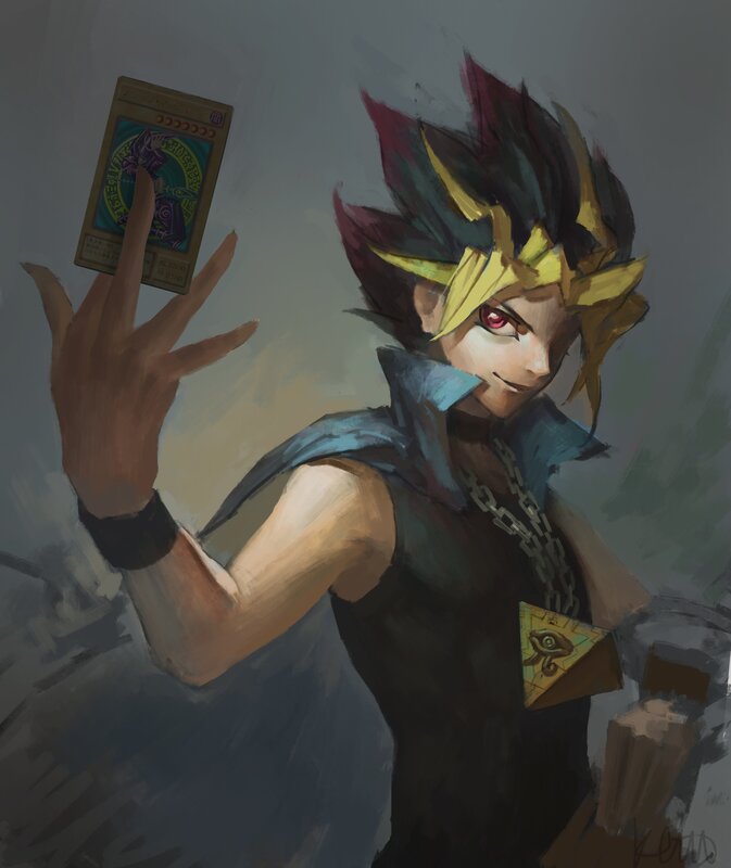 Yugi Muto Holding Card