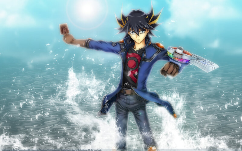 Yugi Muto in the ocean