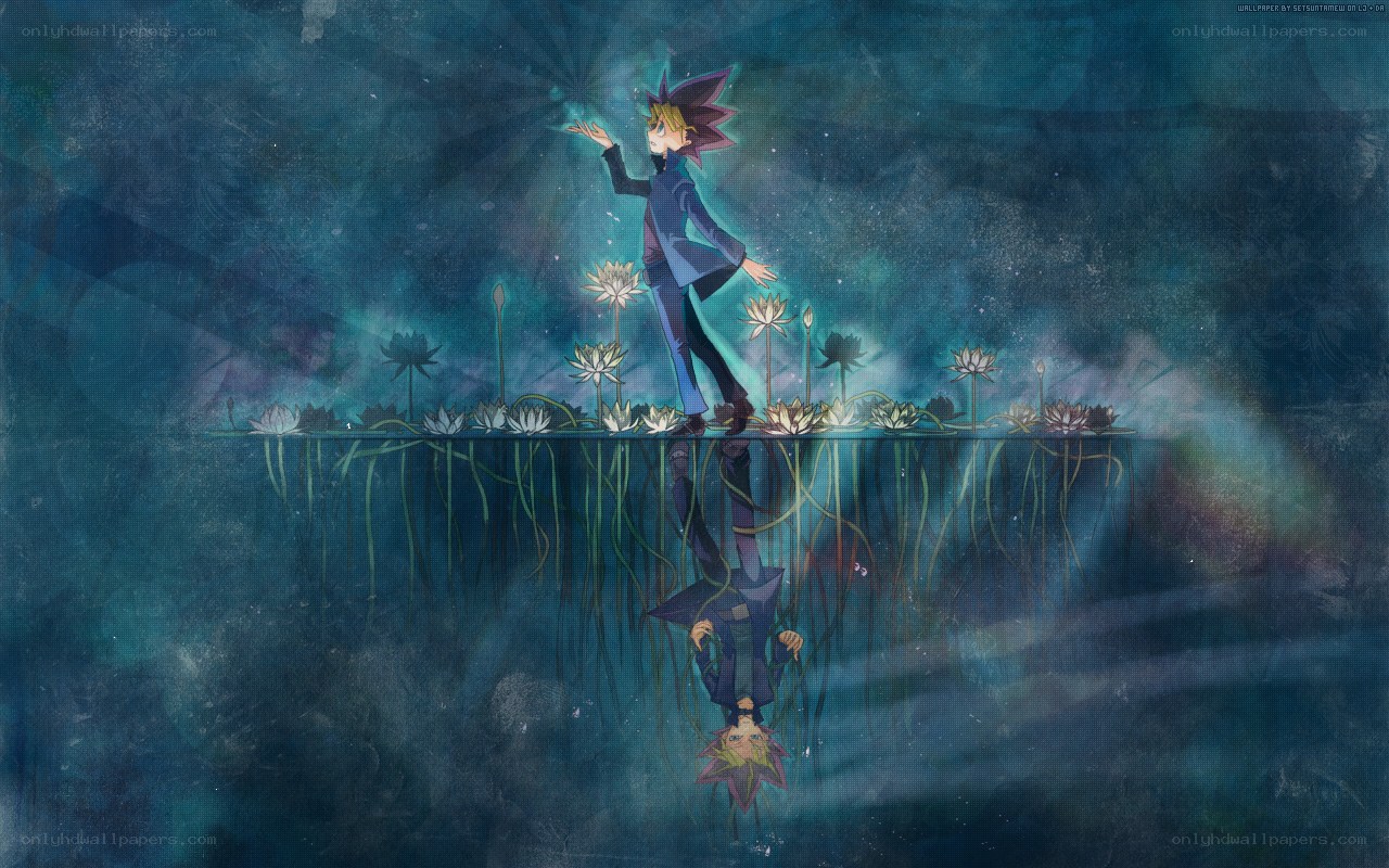 yugi muto on a lily pad