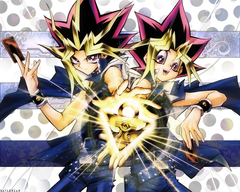 Yugi Muto summoning the Millennium Puzzle