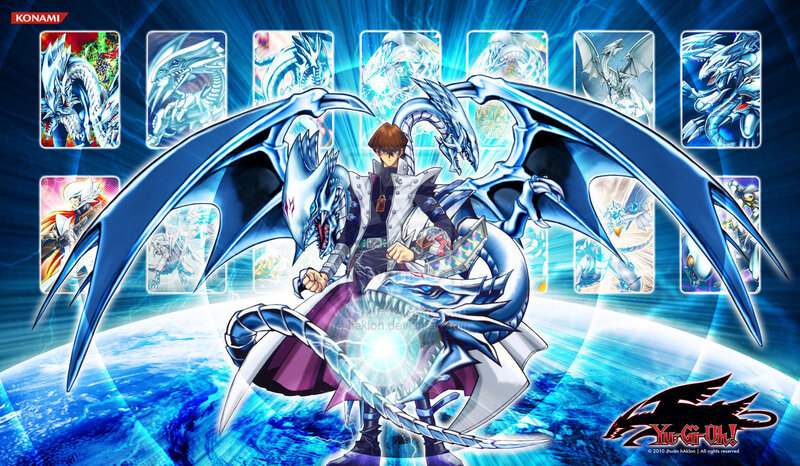 Yugi Muto with Blue Eyes White Dragon — Dramatic