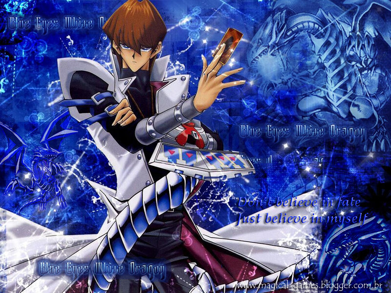 Yugi Muto with Blue-Eyes White Dragon