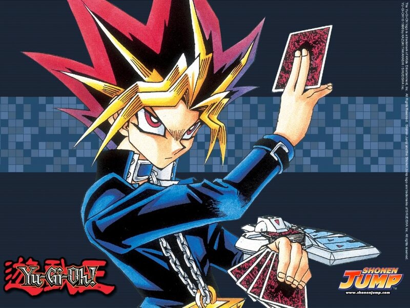 Yugi Mutou Holding Cards