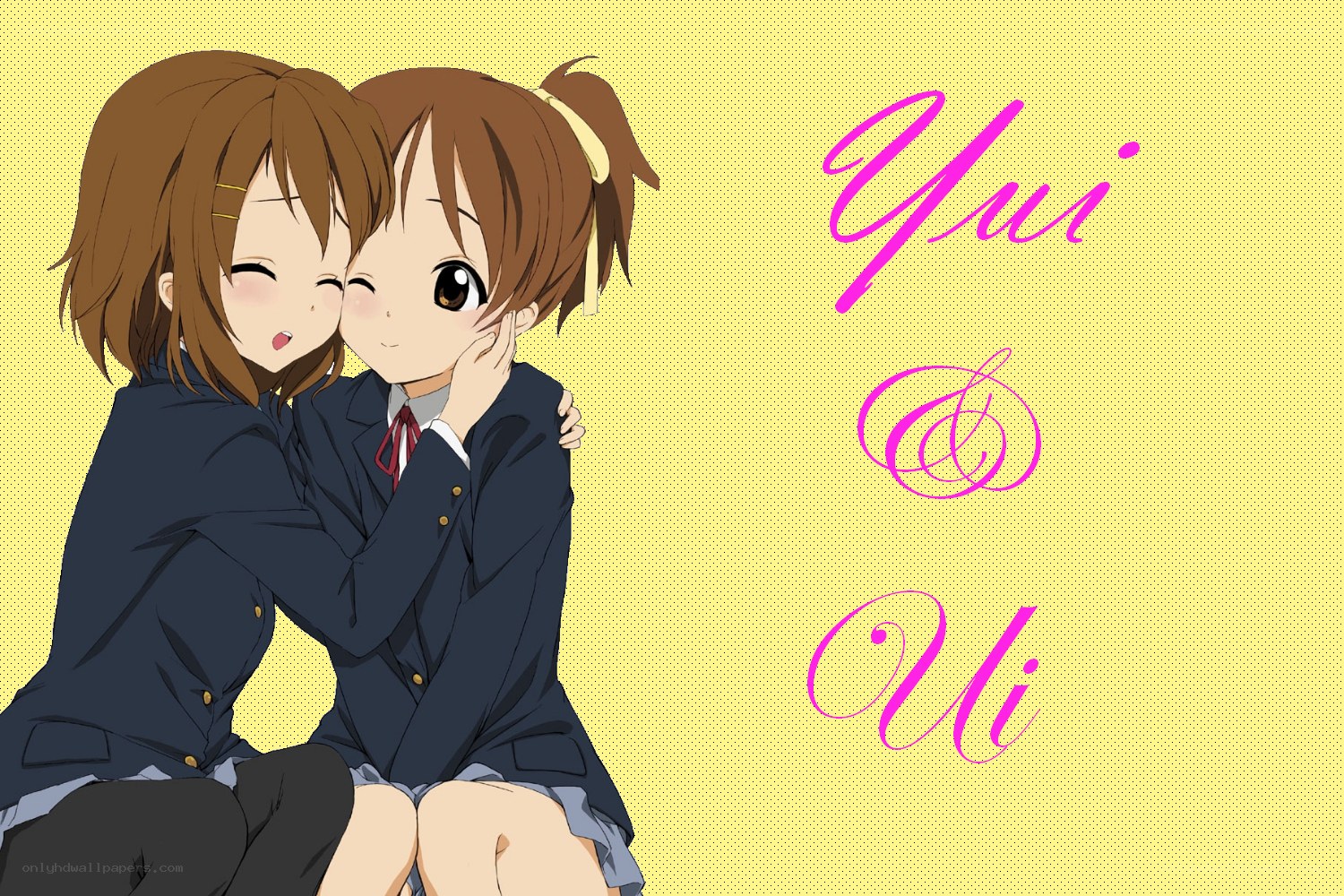 Yui and Ui hugging