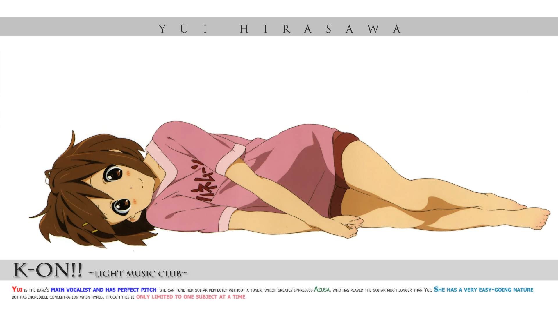 Yui Hirasawa lying down