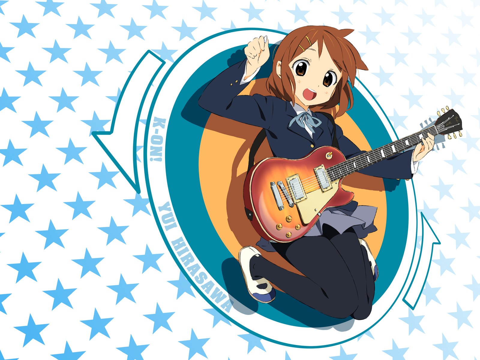 Yui Hirasawa playing guitar