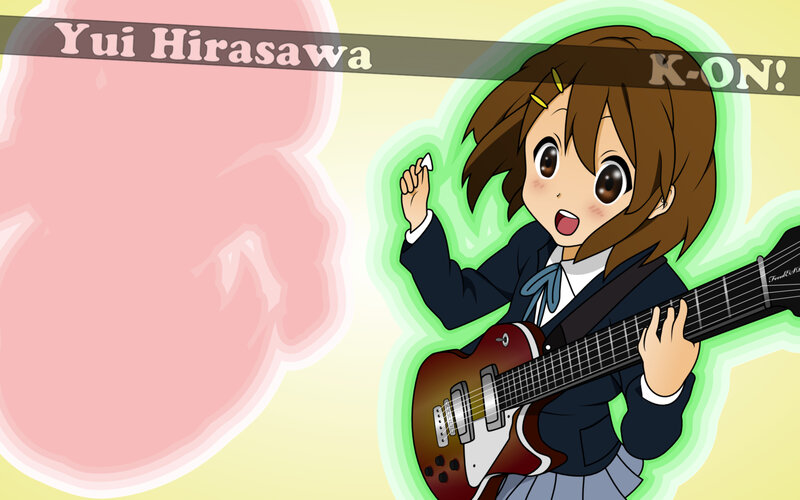 Yui Hirasawa playing guitar