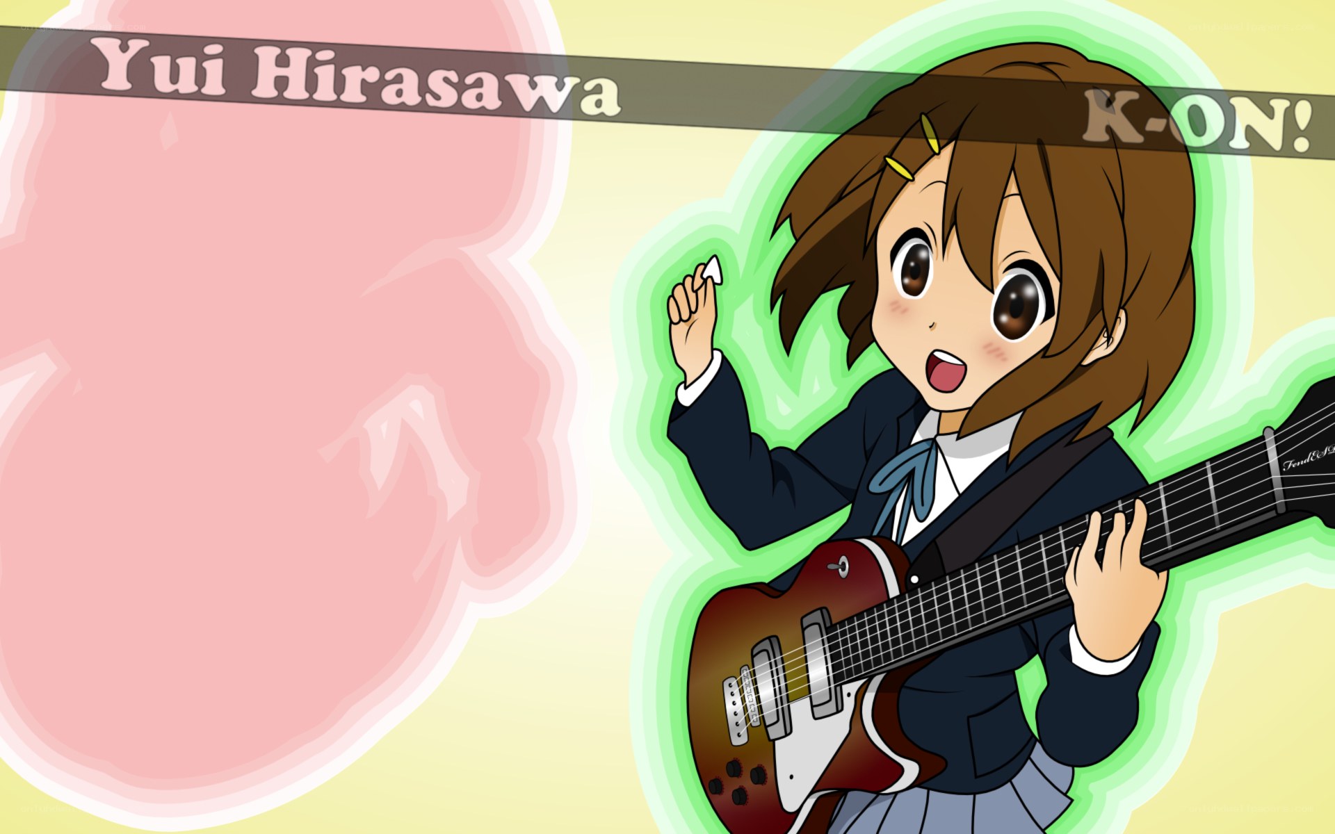 Yui Hirasawa playing guitar