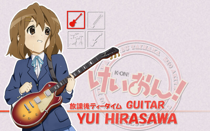 Yui Hirasawa with guitar
