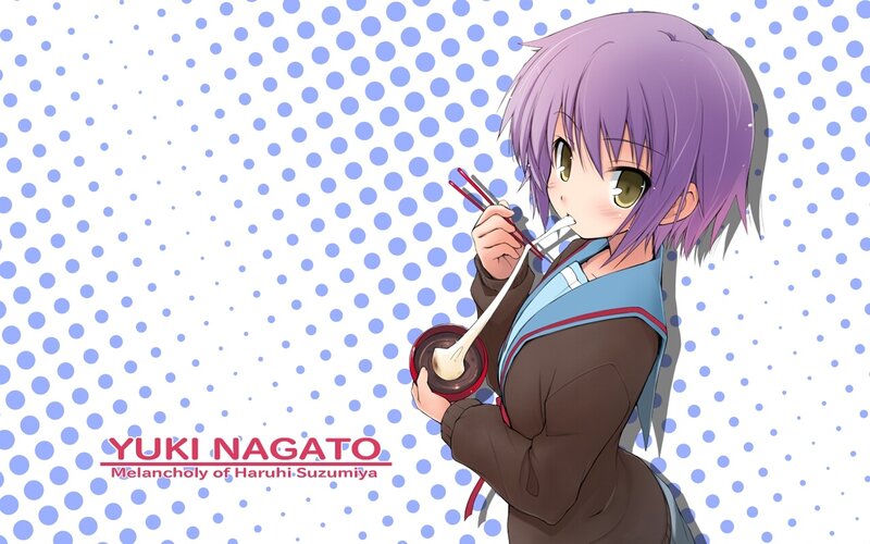 Yuki Nagato eating