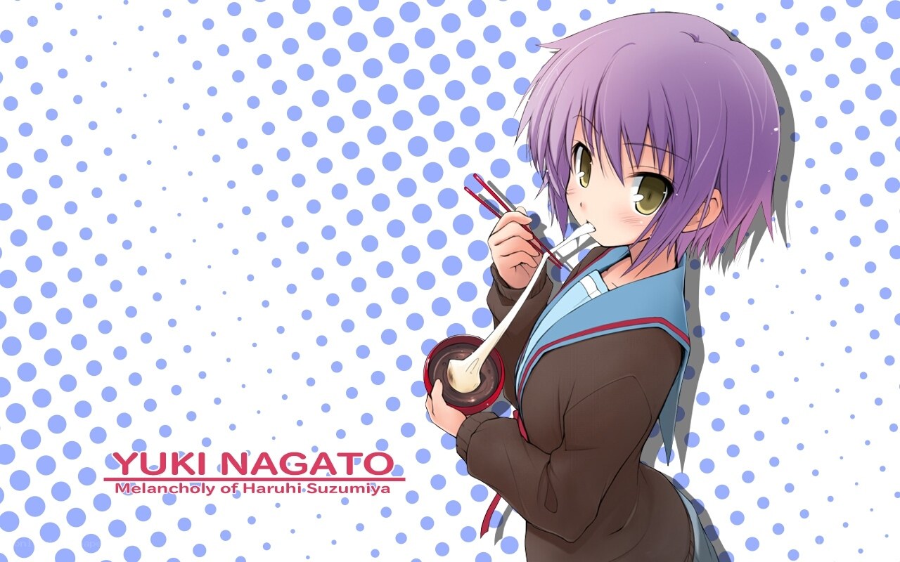 Yuki Nagato eating