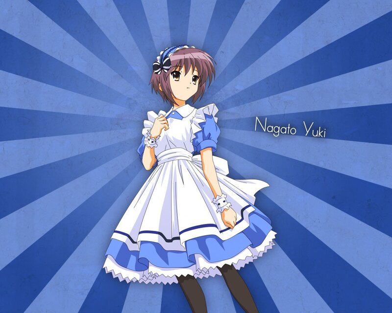 Yuki Nagato in a maid outfit