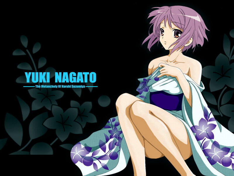 Yuki Nagato in a towel