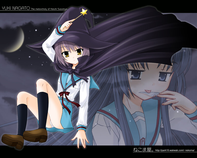 Yuki Nagato in a witch costume