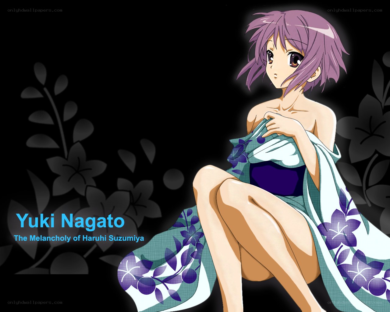 Yuki Nagato in bathrobe