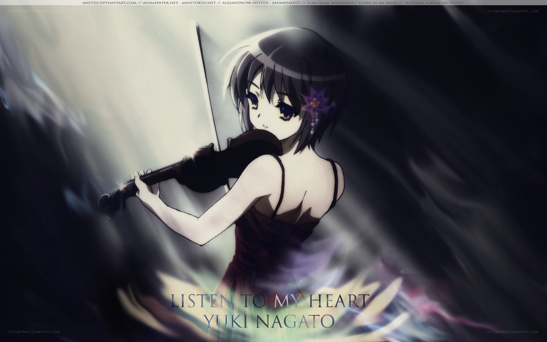 Yuki Nagato playing violin