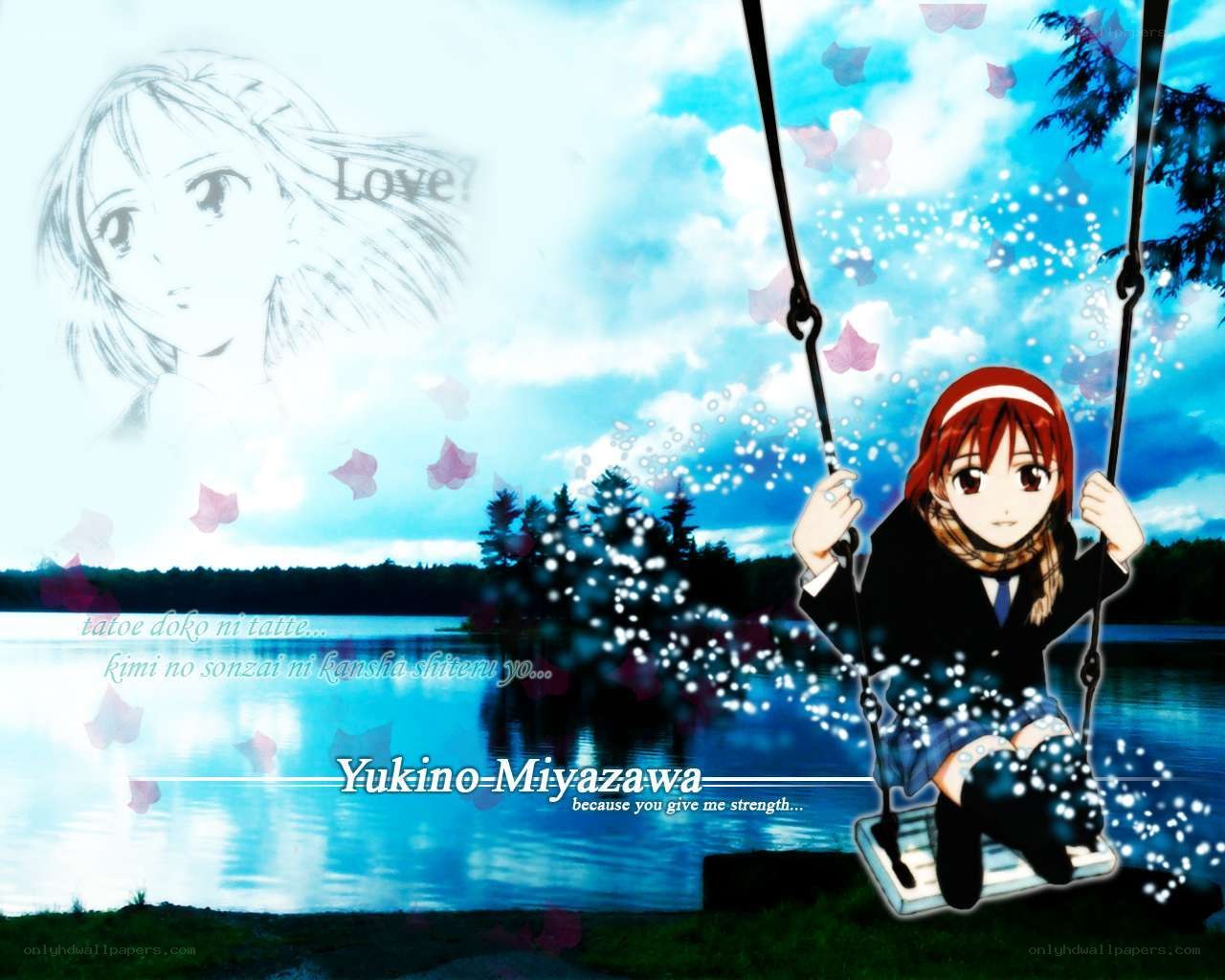 Yukino Miyazawa on a swing