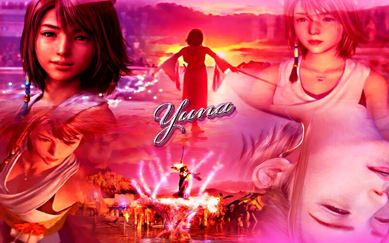 Yuna Character Collage