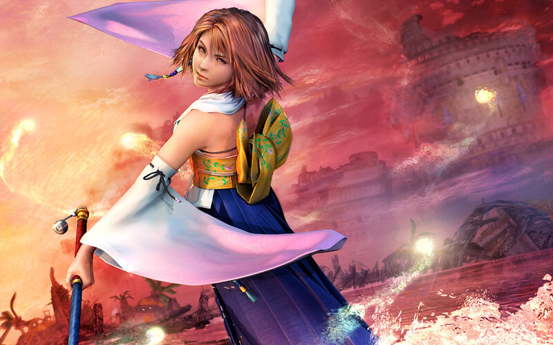 Yuna in a battle scene