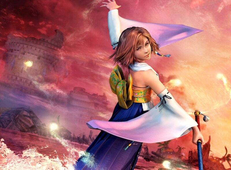 Yuna in a battle scene