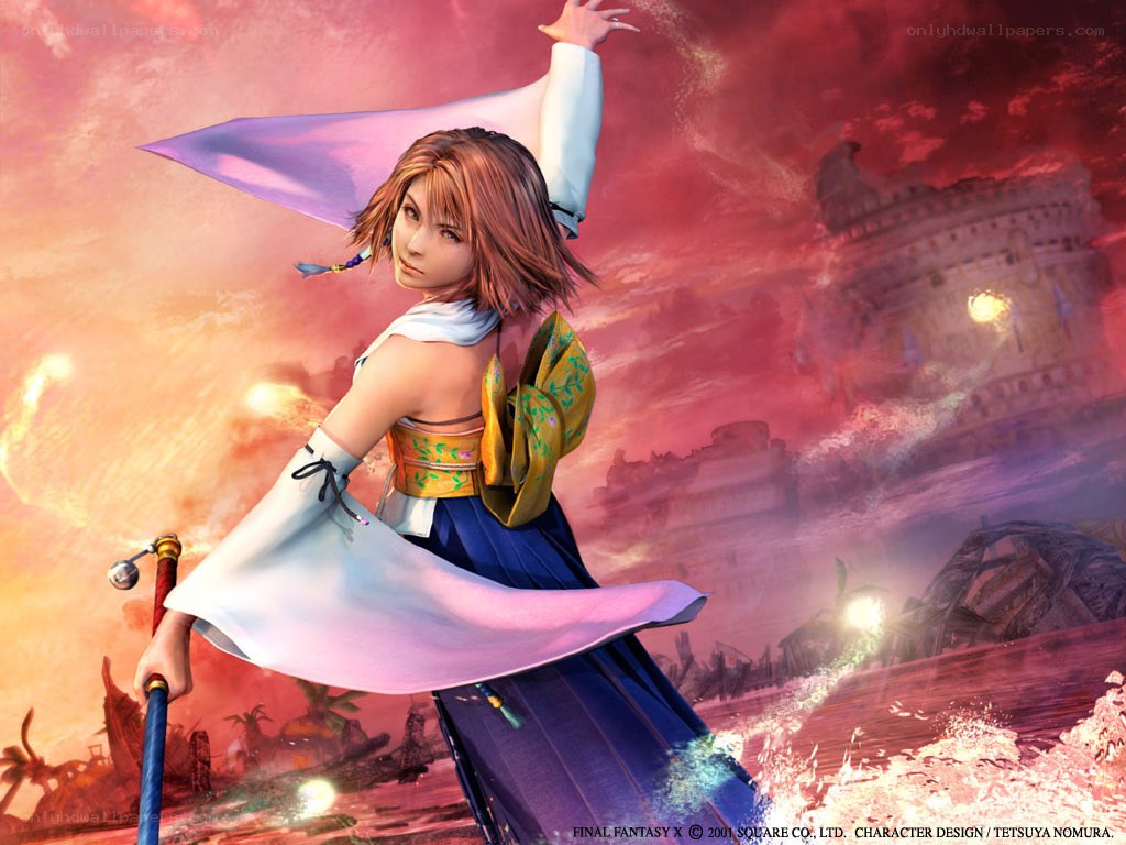 Yuna in a battle scene