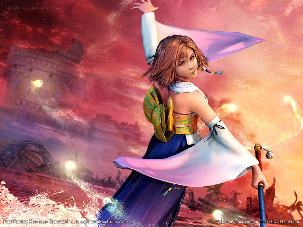 Yuna in a dramatic pose