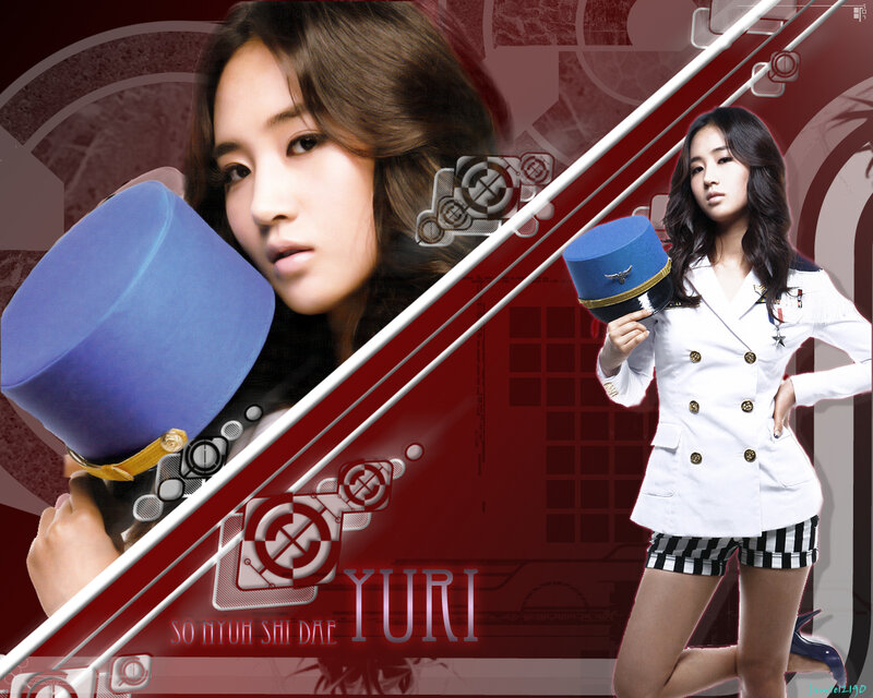 Yuri in military-themed collage