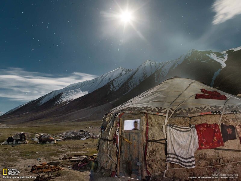 Yurt in mountain valley