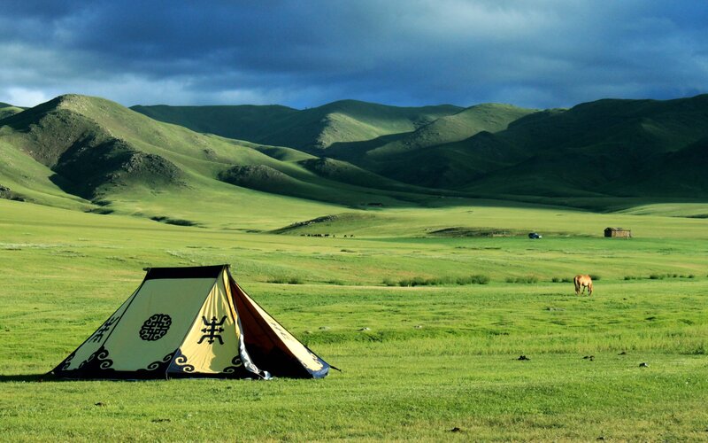 Yurt Tent in Grassland