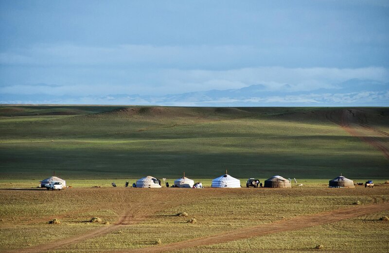Yurts in Grassland