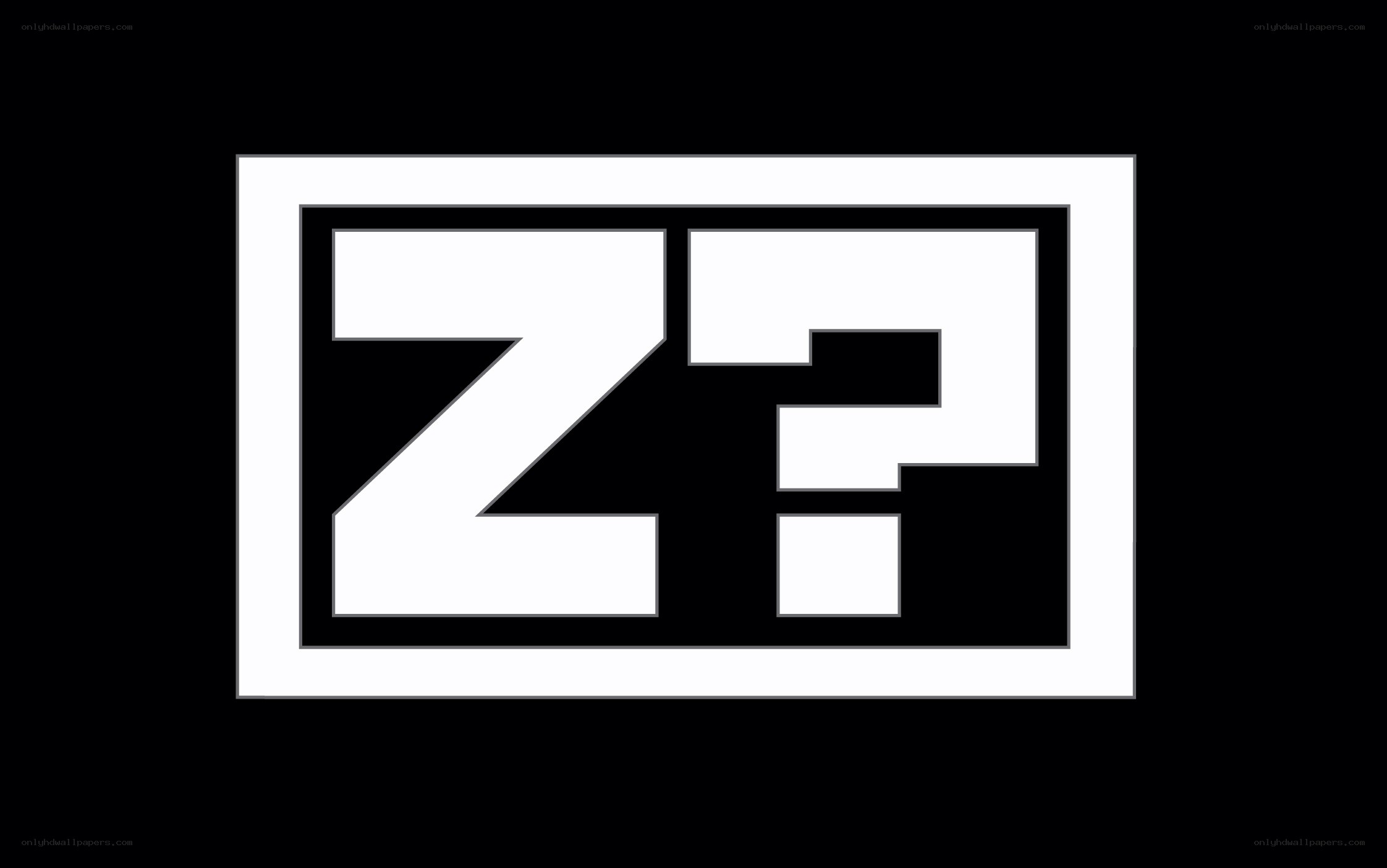 Z? logo on black background